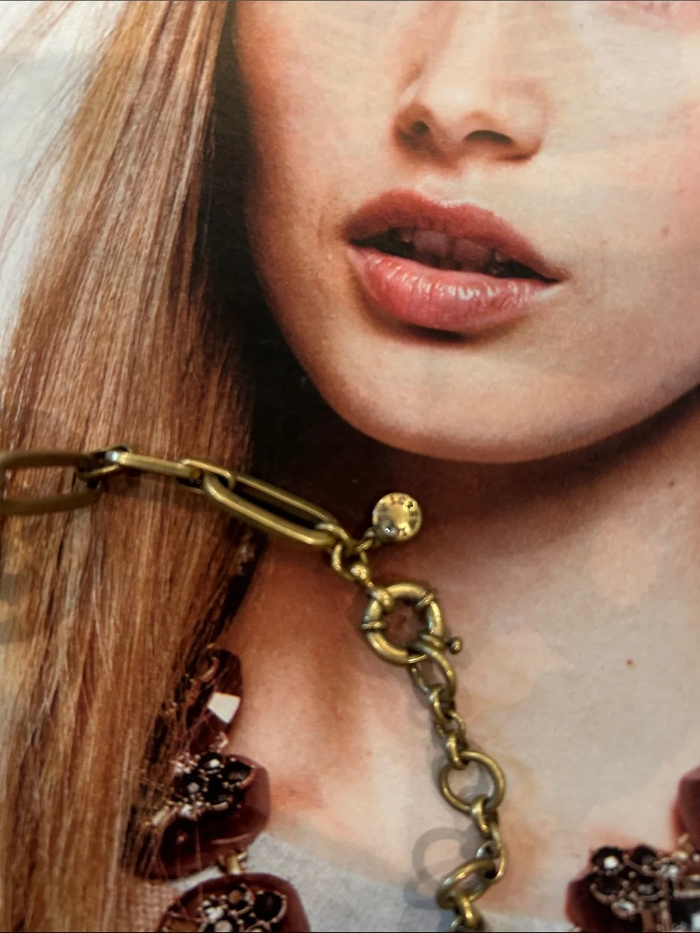 J. Crew 2013 Dazzling Pebble Gold-Tone Crystal Statement Necklace - Yellow